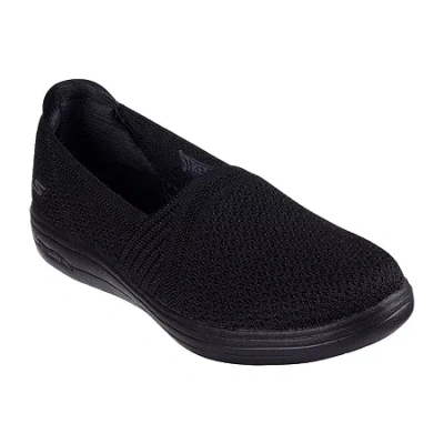 Skechers Arch Fit Inspire Sydney Womens Round Closed Toe Slip-on Shoe In Black