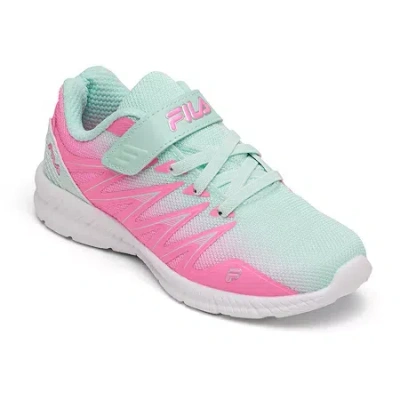 Fila Fantom 8 Strap Little Kid Girls Running Shoes In Pink