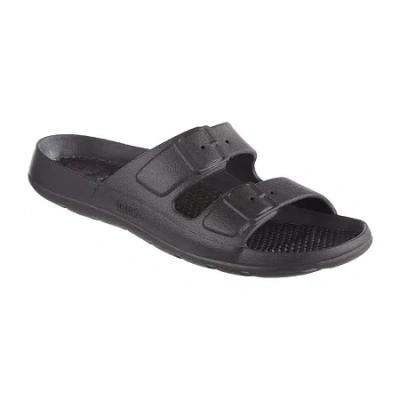 Totes Little & Big Kid Unisex Molded Double Buckle Slide Sandals In Black