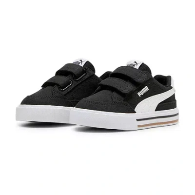 Puma Court Classic Vulc Toddler Boys Sneakers In Black