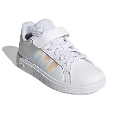 Adidas Originals Grand Court 2.0 El Little Kid Girls Sneakers In White