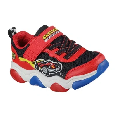 Skechers Mighty Glow 2.0 Dino Bolt Toddler Boys Sneakers In Red