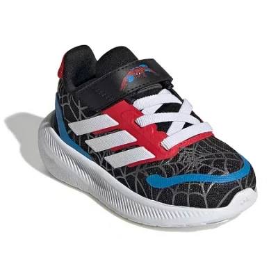 Adidas Originals Runfalcon Spider-man El Toddler Boys Running Shoes Spiderman In Black