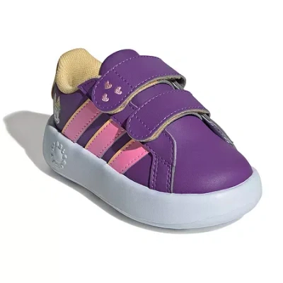 Adidas Originals Grand Court Minnie Cf Toddler Girls Sneakers In Purple