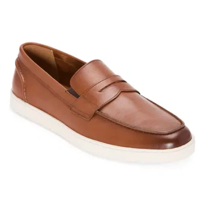 J. Ferrar Hanson Mens Moc Closed Toe Loafers In Brown