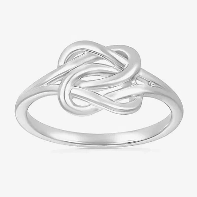 Fine Jewelry Womens 8.5mm 10k White Gold Knot Band In Metallic