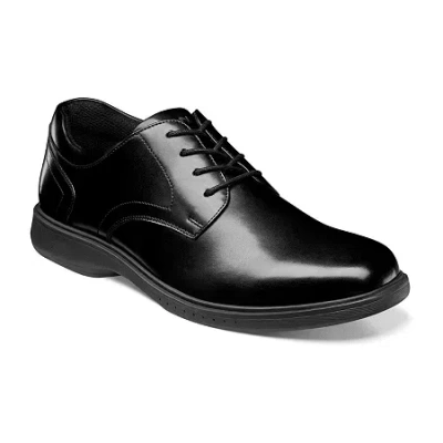 Nunn Bush Kore Pro Plain Mens Round Closed Toe Oxford Shoes In Black