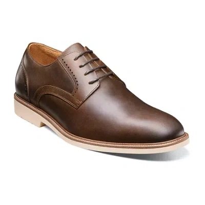 Stacy Adams Westcott Mens Round Closed Toe Oxford Shoes In Brown