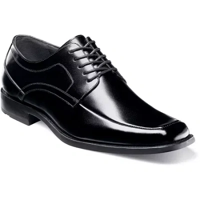 Stacy Adams Calhoun Mens Moc-toe Leather Lace Oxford Dress Shoes In Black