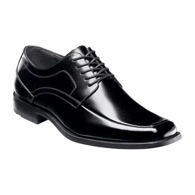 Stacy Adams Calhoun Mens Moc-toe Leather Lace Oxford Dress Shoes In Black