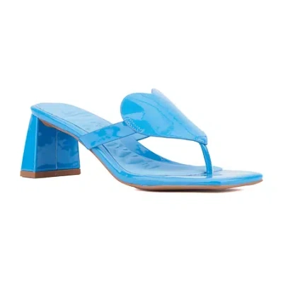 Olivia Miller Womens Lover Gurl Heeled Sandals In Blue