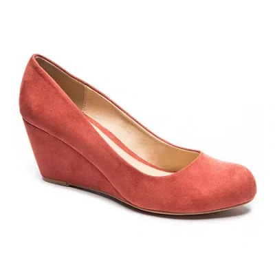 Cl By Laundry Nima Womens Round Closed Toe Wedge Heel Pumps In Brown