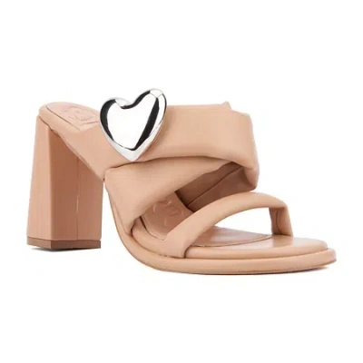 Olivia Miller Womens Lovey Dovey Heeled Sandals In Brown