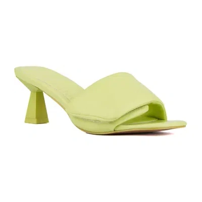 Olivia Miller Womens Allure Heeled Sandals In Green