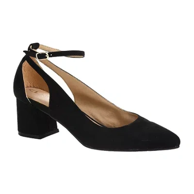Cl By Laundry Adorable Womens Almond Closed Toe Block Heel Pumps In Black