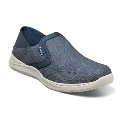 Nunn Bush Mens Conway Ez Canvas Slip-on Shoe In Blue