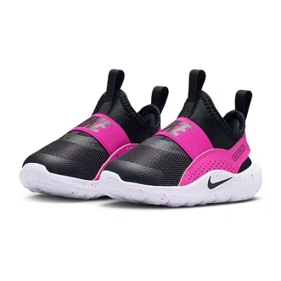 Nike Flex Runner 4 Toddler Girls Running Shoes In Black