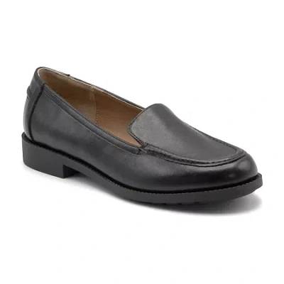 Adrienne Vittadini Wave Womens Moc Closed Toe Loafers In Black