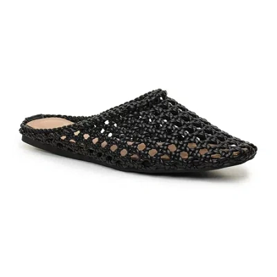 Nicole Miller Bottero Womens Square Mules In Black