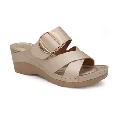 Yoki Irena Womens Round Work Shoes In Neutral