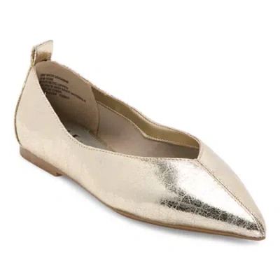 Worthington Vivianne Womens Pointed Closed Toe Ballet Flats In Silver