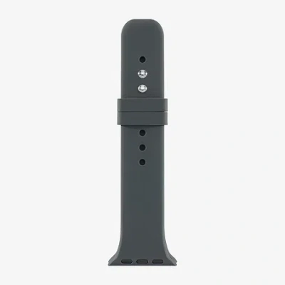 Fine Jewelry Apple Compatible Unisex Adult Gray Watch Band Fmdjab004 In Black