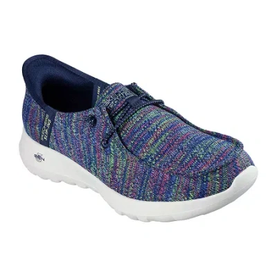 Skechers Hands Free Slip-ins Go Walk Joy Halen Womens Slip-on Walking Shoes In Blue