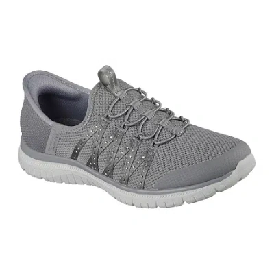 Skechers Hands Free Slip-ins Virtue Stunner Womens Slip-on Walking Shoes In Gray
