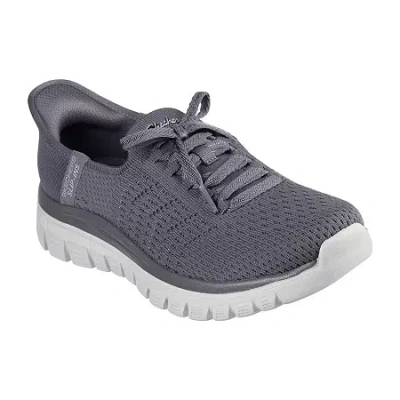 Skechers Hands Free Slip-ins Graceful First Blush Womens Slip-on Walking Shoes In Gray