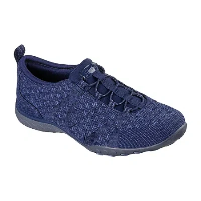 Skechers Hands Free Slip-ins Breathe-easy Womens Round Closed Toe Slip-on Shoe In Blue