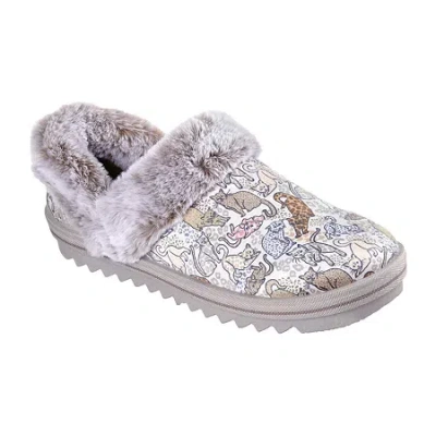 Bobs From Skechers Skechers Bobs Cozy Kiss Purrfect Womens Memory Foam Slip-on Slippers In White