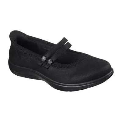 Skechers Hands Free Slip-ins On The Go Flex Radiant Womens Round Closed Toe Mary Jane Shoes In Black
