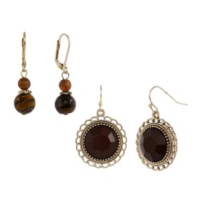 Mixit Womens Drop Earrings In Black