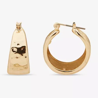 Worthington Womens 22.9mm Hoop Earrings In Gold