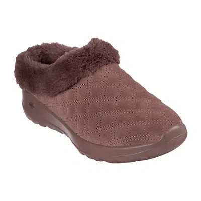 Skechers On The Go Joy Frosty Day Womens Memory Foam Clog Slippers In Brown