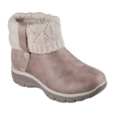Skechers Hands Free Slip-ins Womens Easy Going Cozy Weather 2 Flat Heel Winter Boots In Brown