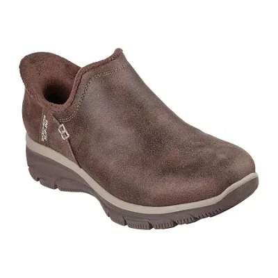 Skechers Hands Free Slip-ins Easy Going Modern Hour Womens Round Closed Toe Slip-on Shoe In Brown