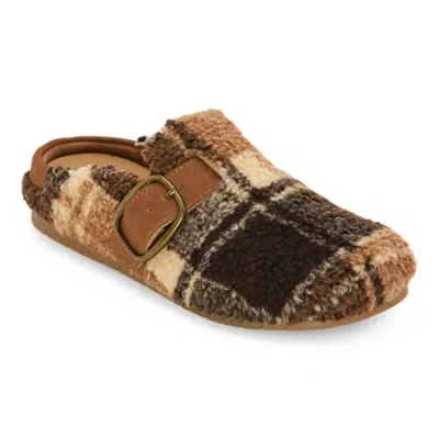 Pop Theah Fuzzy Womens Round Closed Toe Clogs In Multi