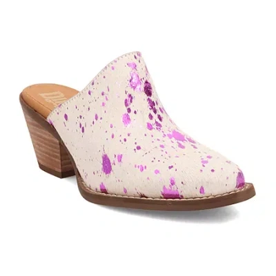 Dingo Cash Cow Womens Pointed Mules In Purple