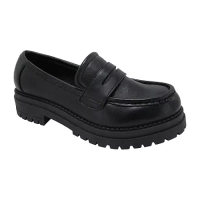 Pop Henson Womens Moc Loafers In Black