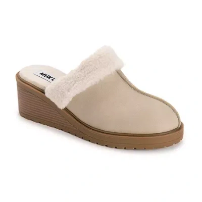 Muk Luks Sophia Mule Womens Round Closed Toe Mules In Neutral