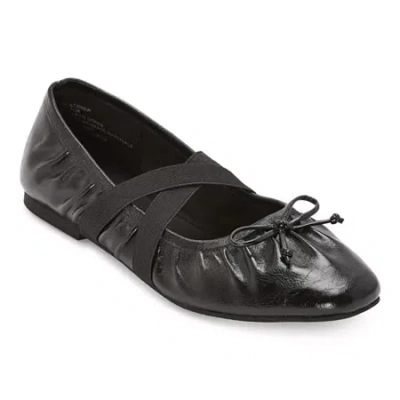 Arizona Jean Co Drew Womens Round Closed Toe Ballet Flats In Black