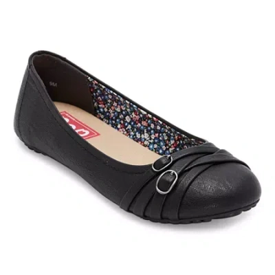 Pop Nelly Womens Closed Toe Ballet Flats In Black