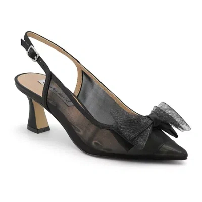 Charles David Arina Womens Pointed Closed Toe Flared Heel Pumps In Black