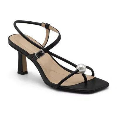 Adrienne Vittadini Womens Begley Heeled Sandals In Black