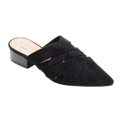 Journee Collection Kalida Womens Pointed Mules In Black