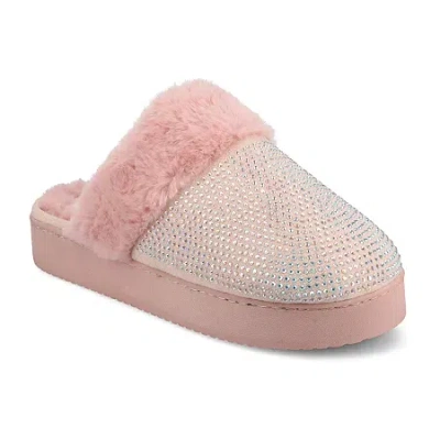 Journee Collection Emmber Womens Slip-on Slippers In Pink