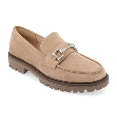 Journee Collection Jessamey Womens Round Closed Toe Loafers In Neutral