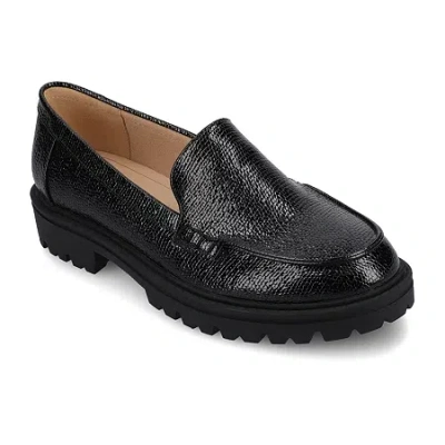 Journee Collection Erika Womens Moc Closed Toe Loafers In Black