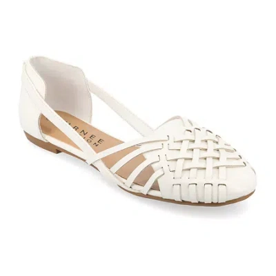 Journee Collection Ekko Womens Round Closed Toe Slip-on Shoe In White